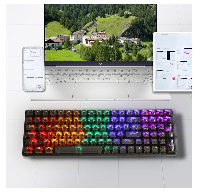 K10 Mechanical Gaming Keyboard with Transparent Keycaps