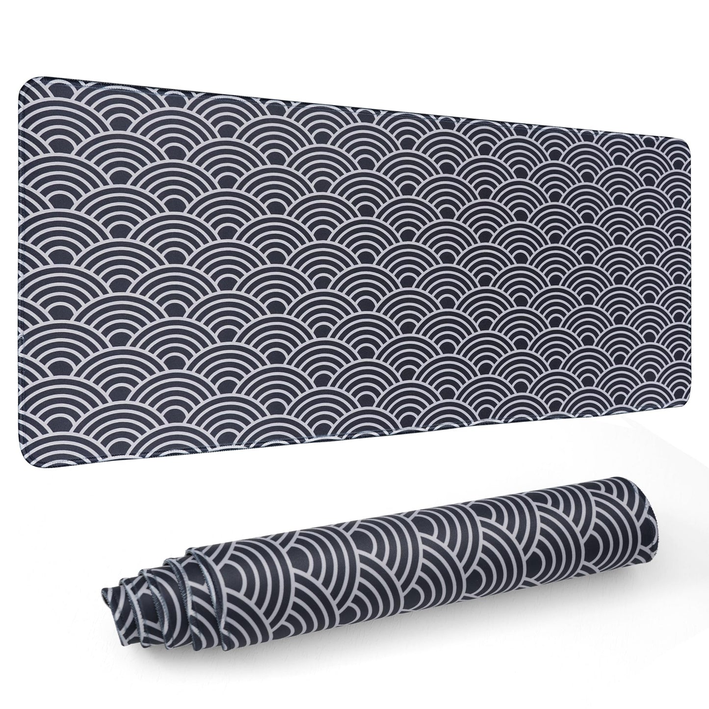 Large Gaming Mouse Pad Big Desk Mat for Keyboard and Mouse Full Desk Pad for Office Computer Laptop PC Long Mouse Mat for Desk Black White PatternPortable Aesthetic Non Slip Waterproof Pretty